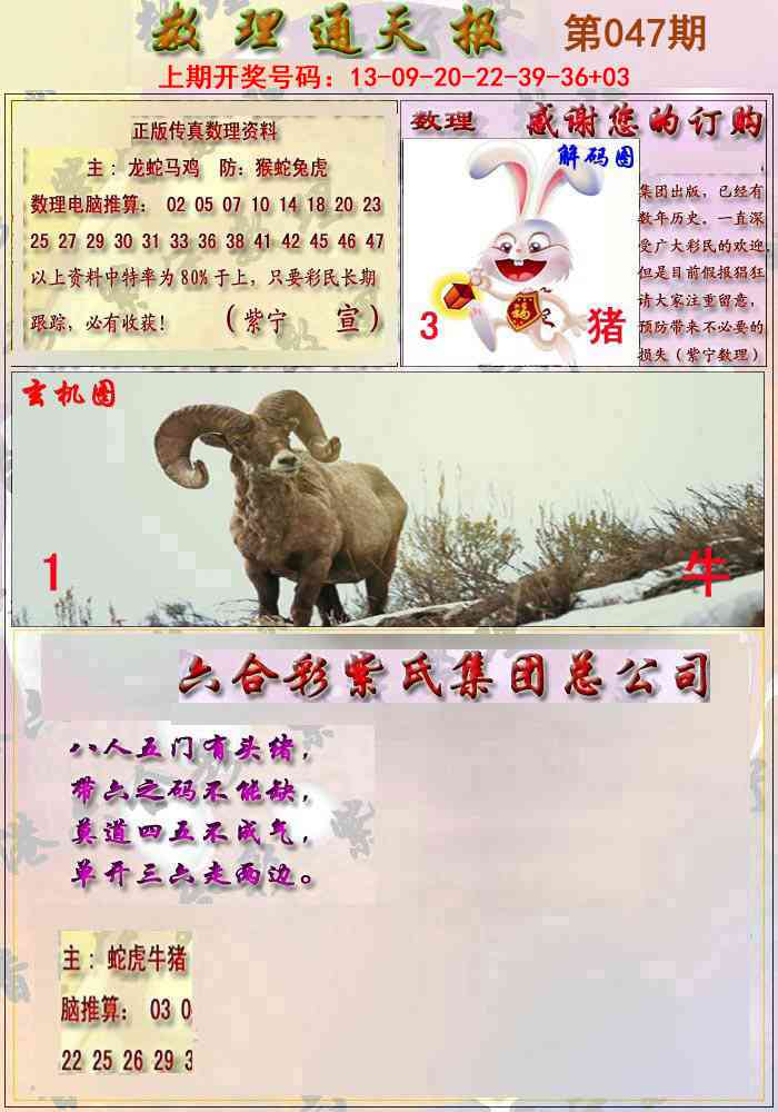 047期数通报[图]