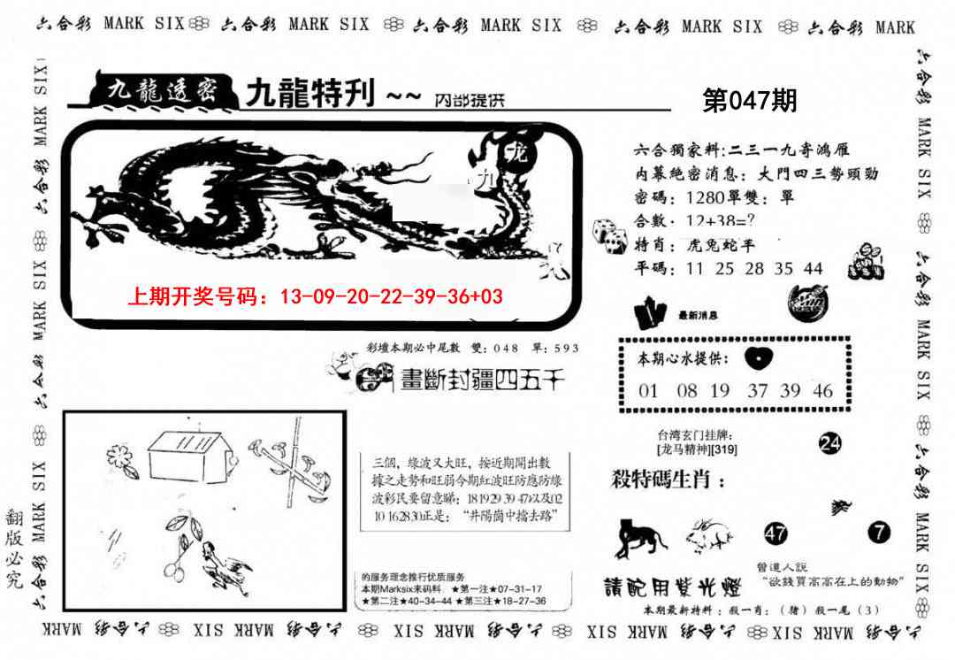 047期九龙特新刊[图]