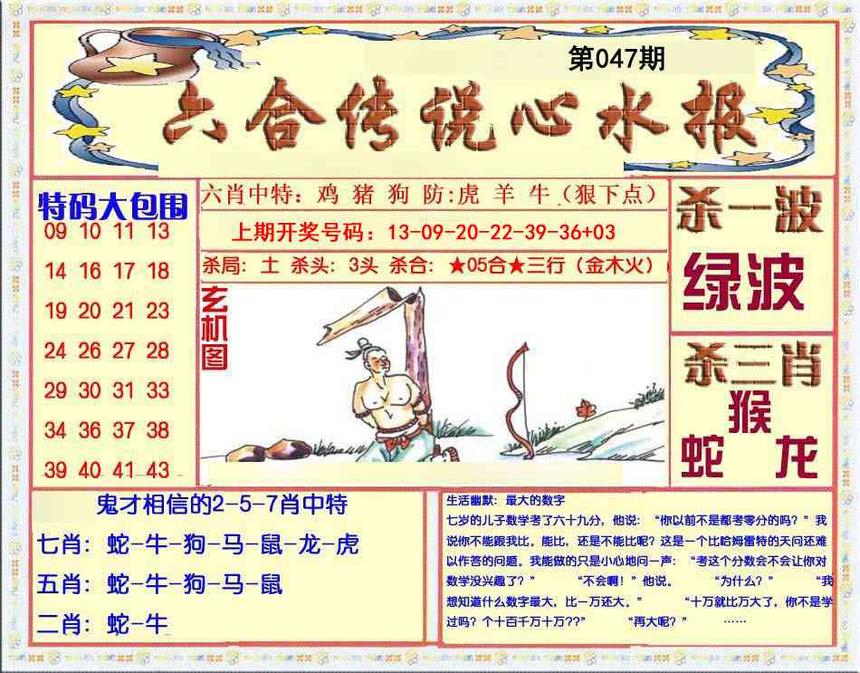 047期六合传说(心水版)[图]