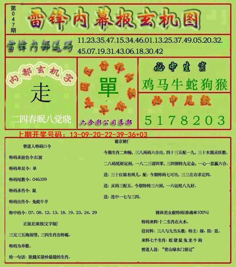 047期雷锋玄机报[图]
