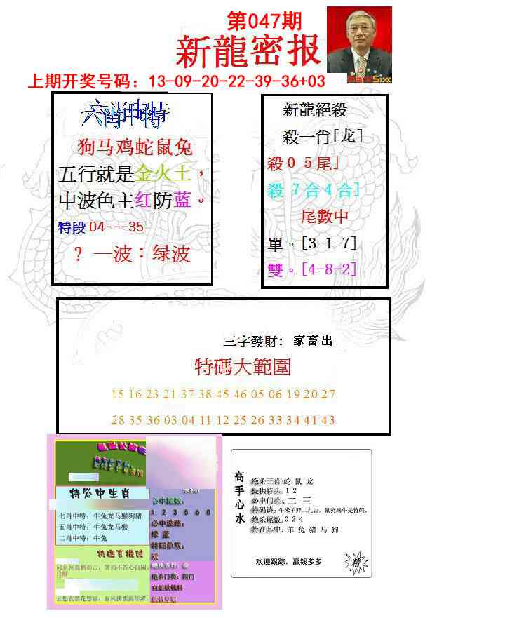047期新龙密报[图]
