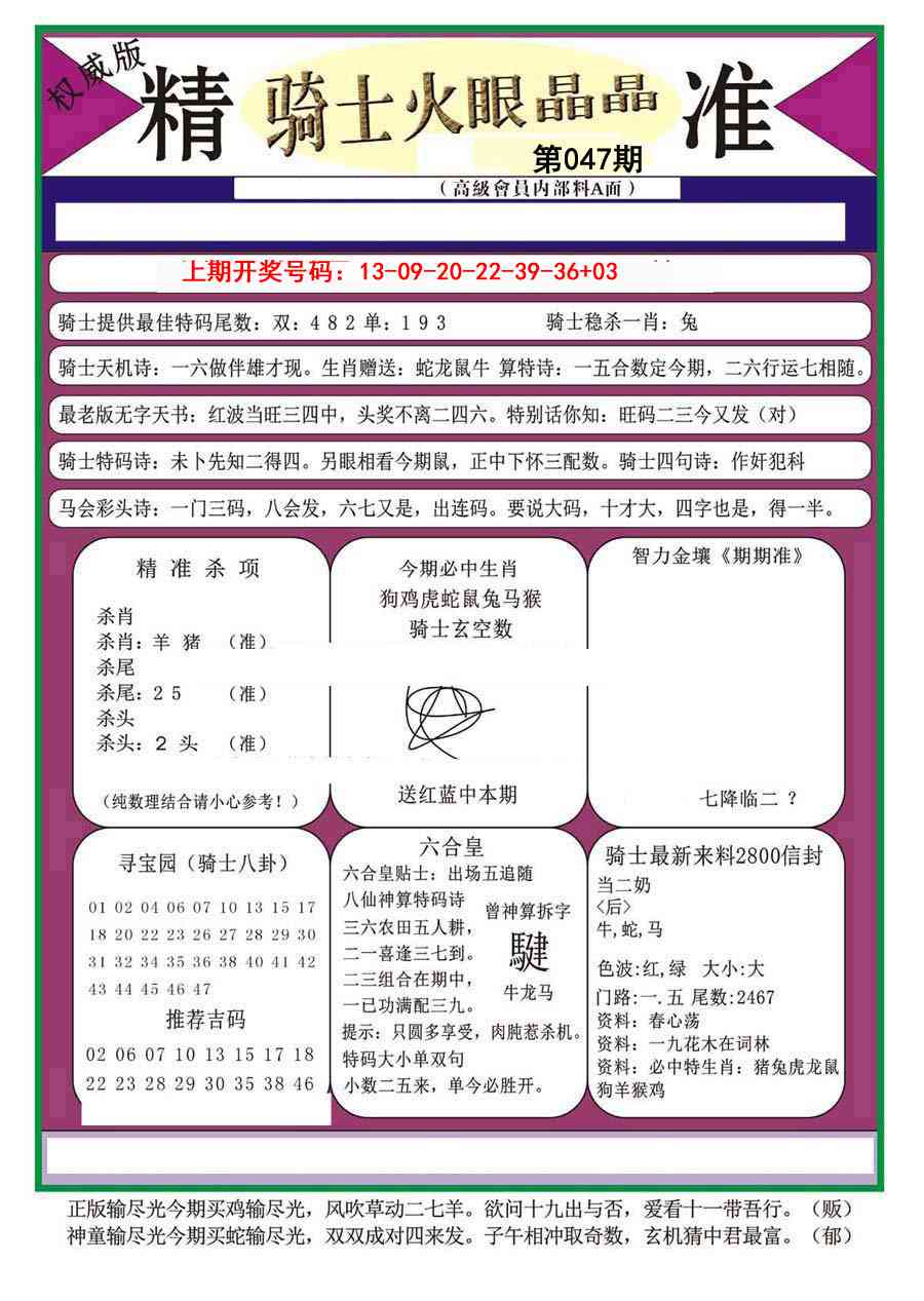 047期骑士火眼晶晶（正）[图]