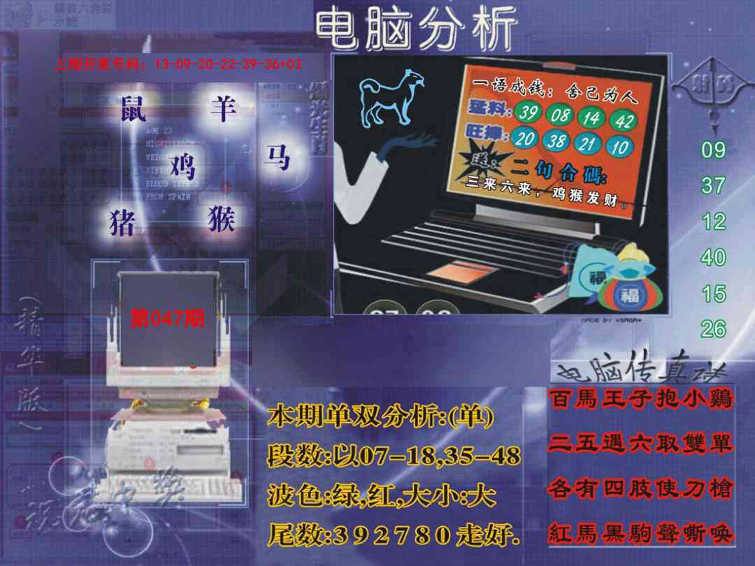 047期正版电脑分析贴士報[图]