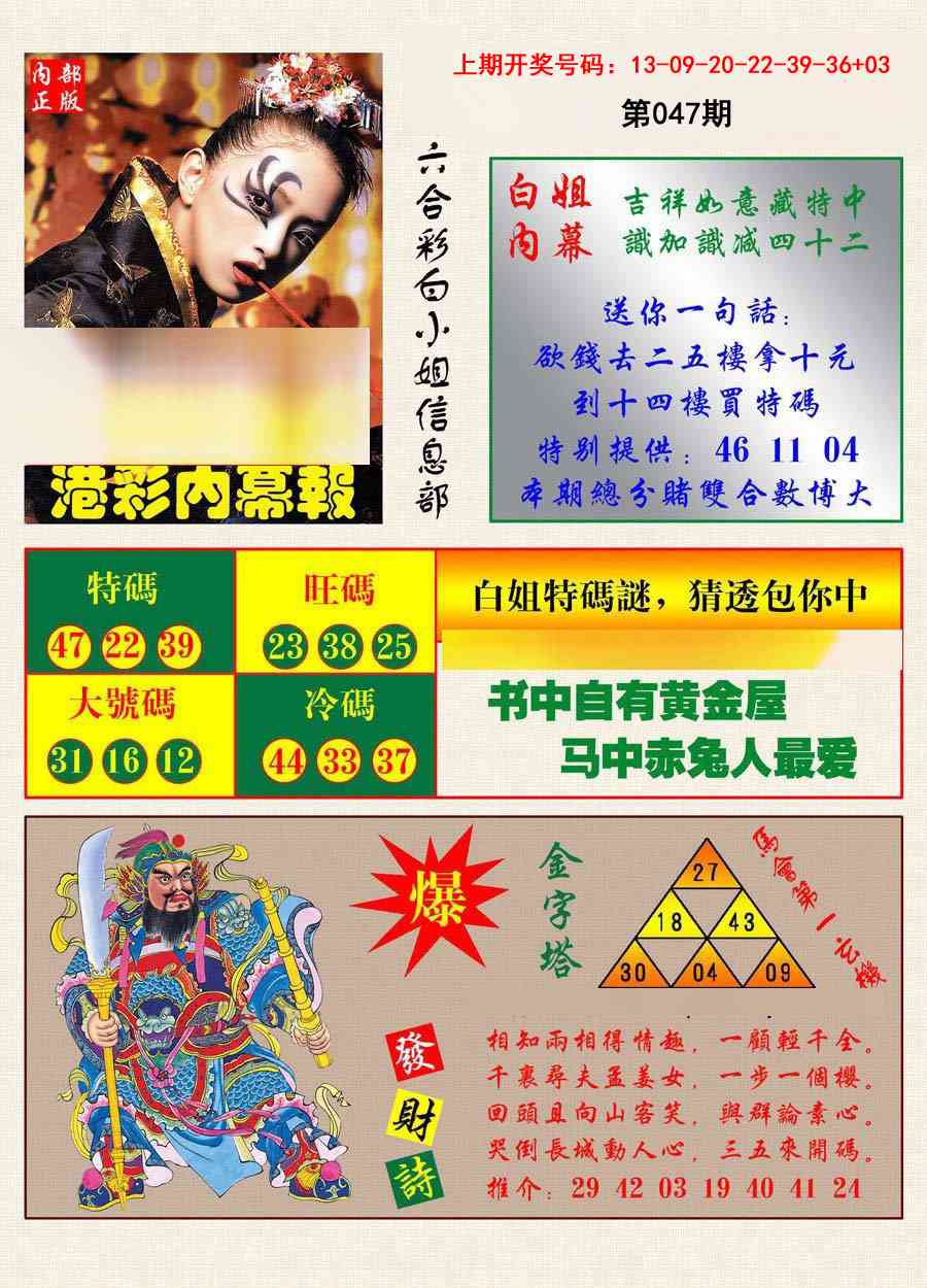 047期港彩内幕报[图]