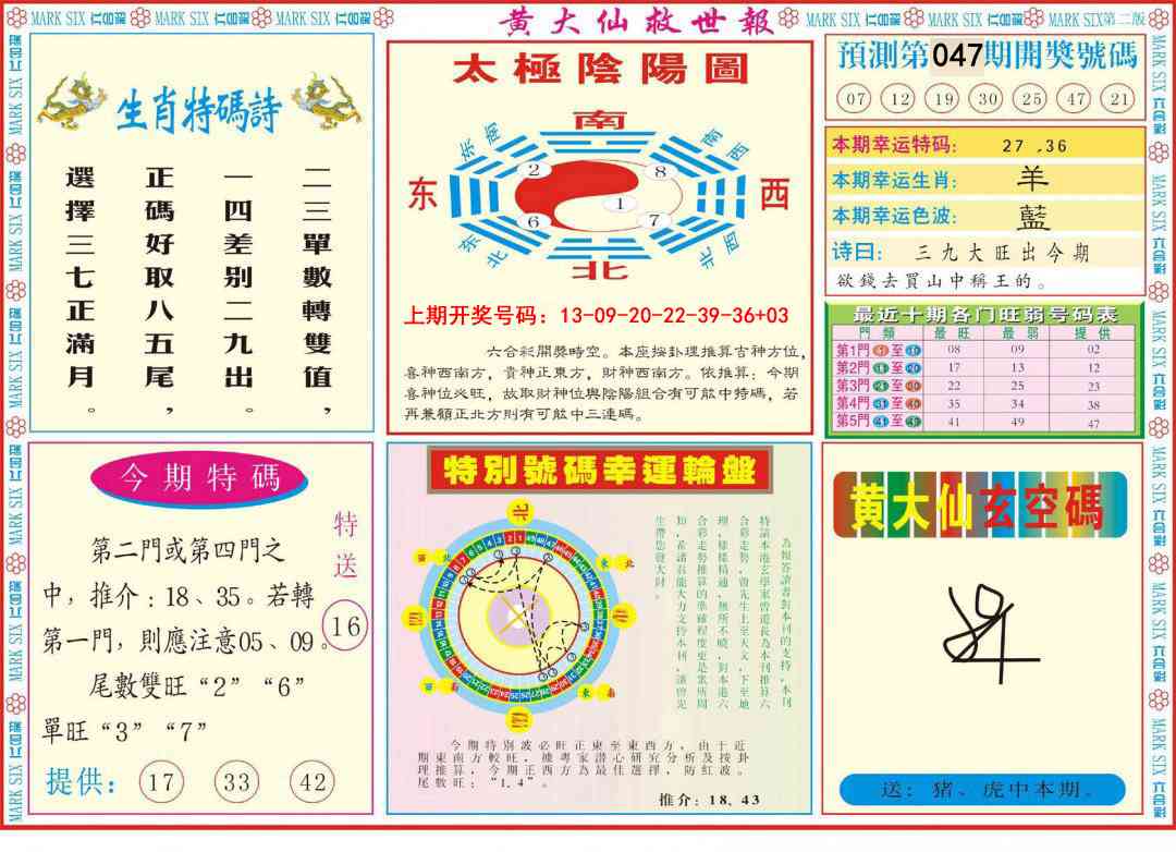 047期新黄大仙救世B[图]