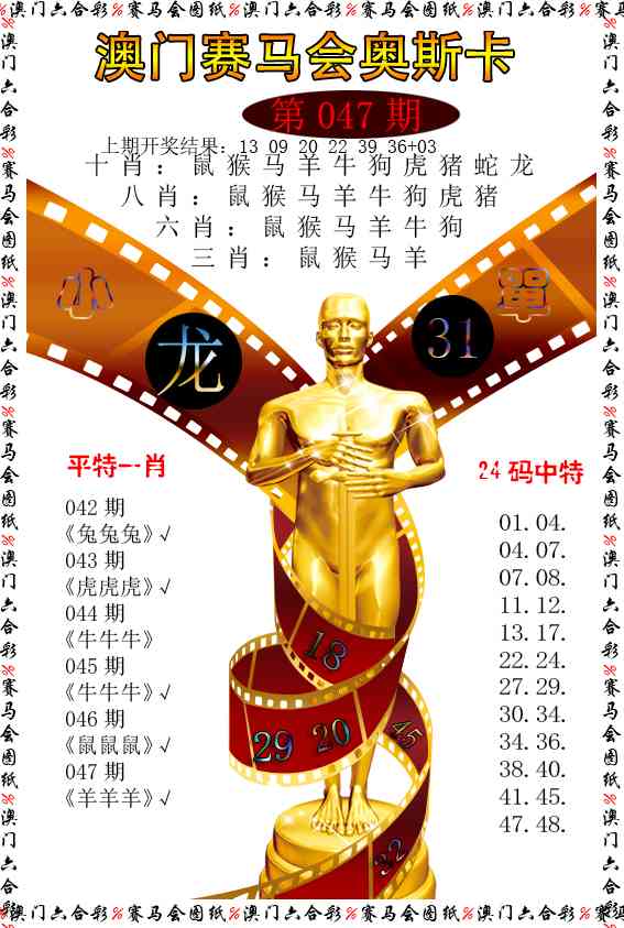 047期新奥斯卡[图]