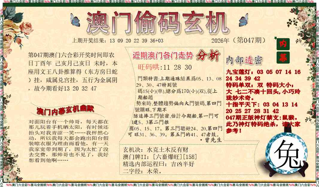 047期偷码玄机[图]
