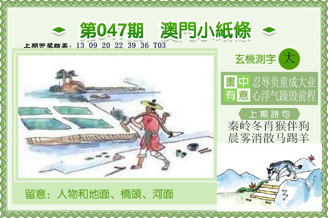 047期澳门小纸条[图]