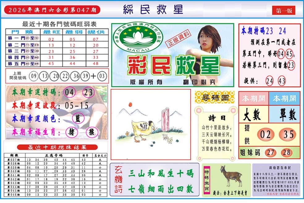047期彩民救星A[图]