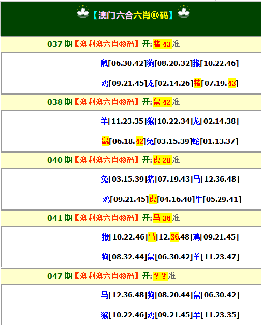 047期澳利澳六肖18码[图]