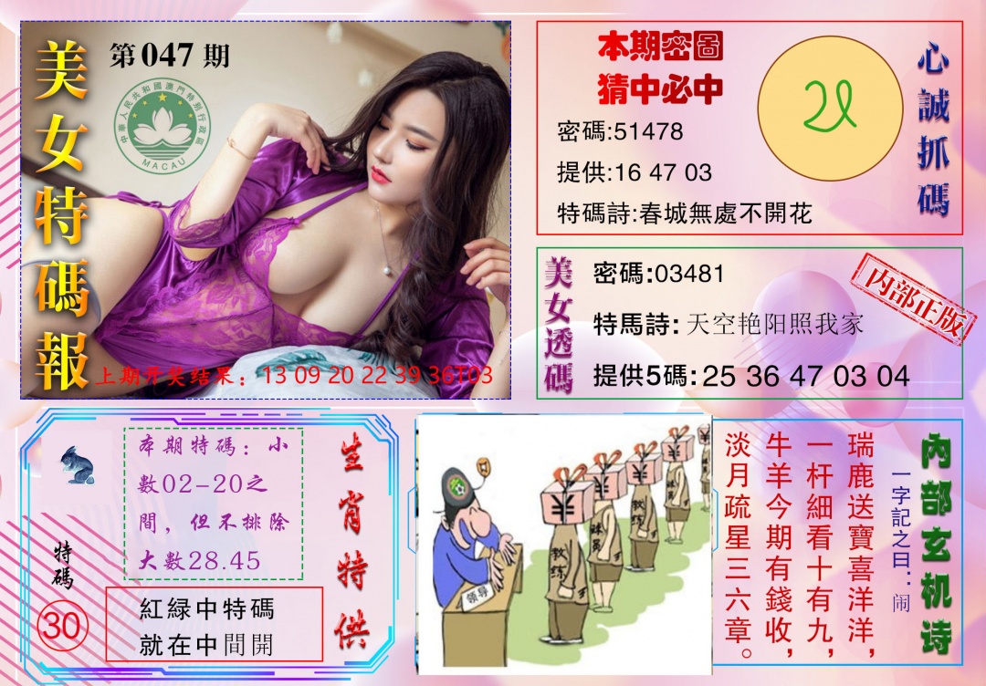 047期美女特码报[图]