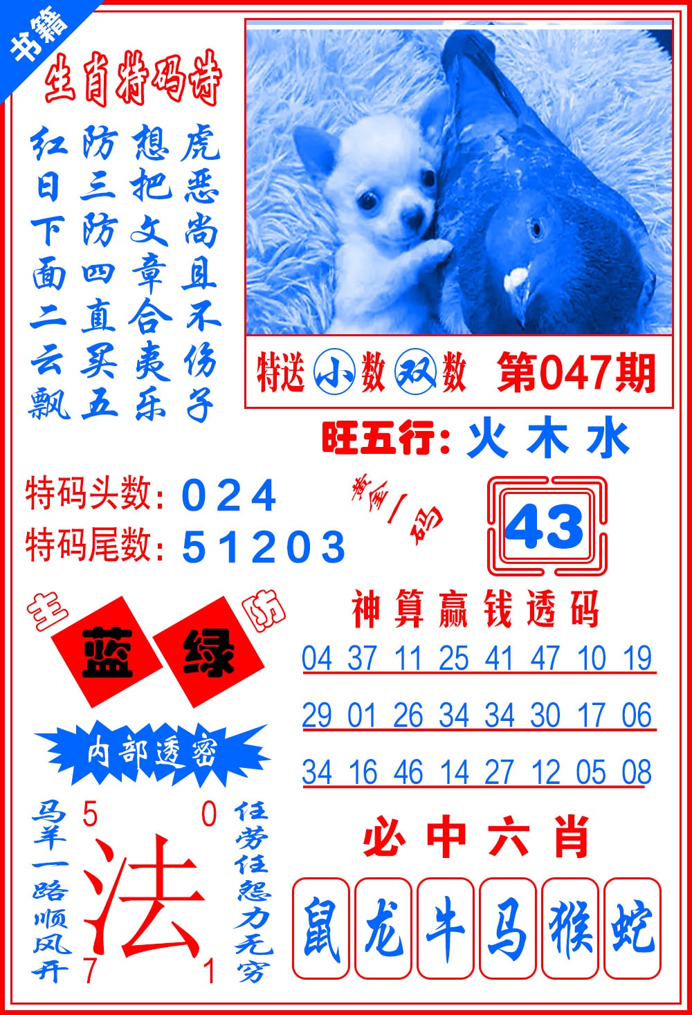 047期澳门黄金一码[图]