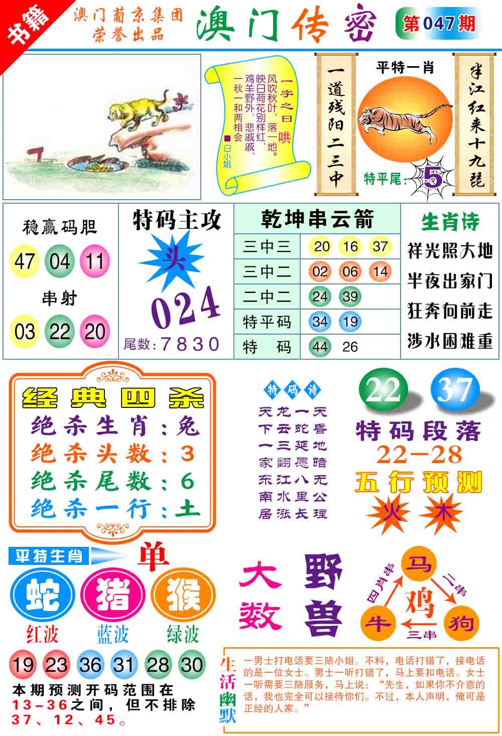 047期澳门传密心水[图]